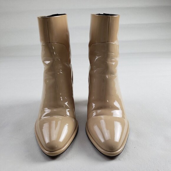 Rag & Bone Wiley High Boot Womens 10 EU 40 Beige Patent Leather Ankle Heeled - Picture 4 of 14